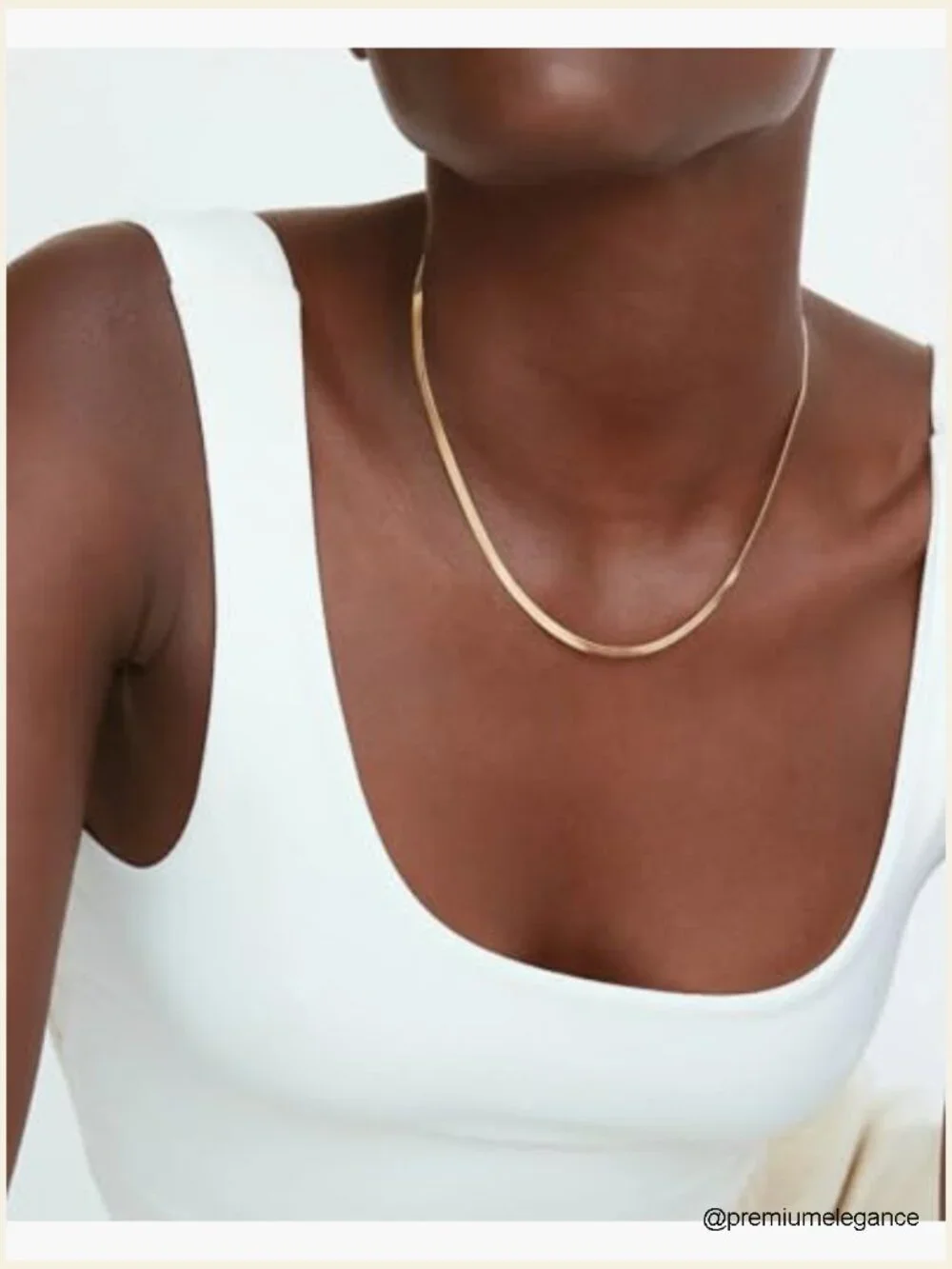 14K Gold Flat Snake Chain Necklace 4mm 18-24in Herringbone Choker for Men Women